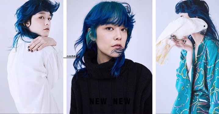 這個藍髮絕對會讓你記得中國加拿大的混血超模Mac Mei Lapres