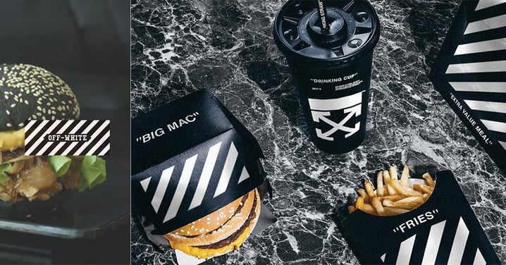 如果潮牌OFF-WHITE 把 McDonald's變成了黑色?保證你的食慾從此大增!