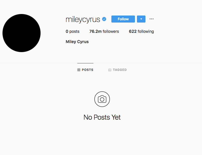 Instagram @mileycyrus