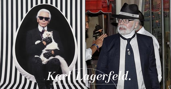 你沒看錯！墨鏡下的老佛爺Karl Lagerfeld原來是這樣，就像位慈祥和藹的老爺爺！
