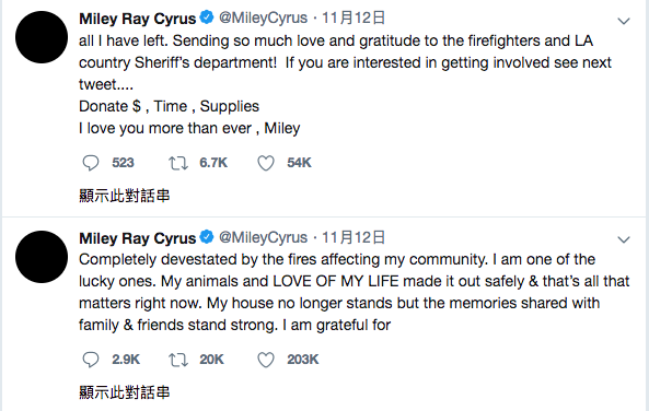 twitter@Miley Ray Cyrus