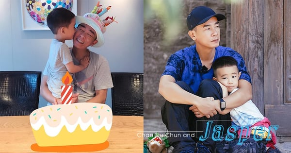 最逗趣的父子檔！Jasper伸手嚷抱抱卻被陳小春一手擋開，惹笑互動於網上爆紅！