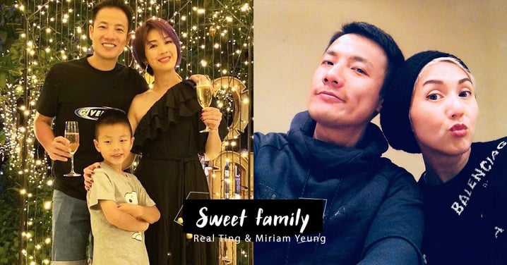 楊千嬅一家三口參加派對,影全家福「小丁生」搞笑姿勢成全場焦點!網民:好有戲!