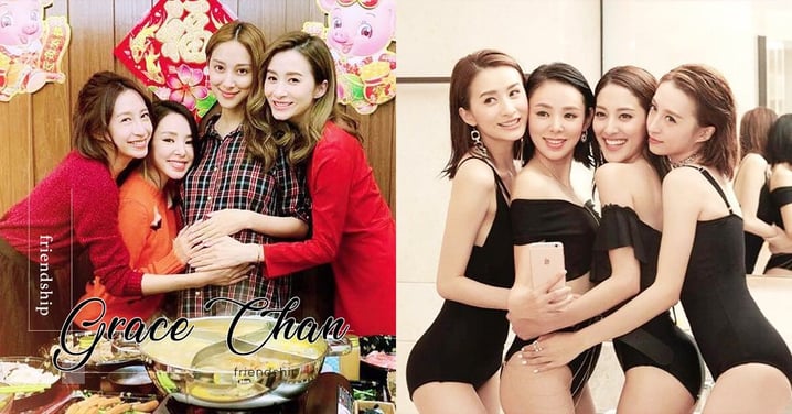 真正的友誼很難得!陳凱琳懷孕6個月,「少婦聯盟」閨蜜們齊齊摸肚仔,場面非常溫馨!