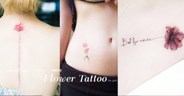 像是一個一生的承諾：女生最愛的12款碎花紋身，給身上留下一個簡約記號