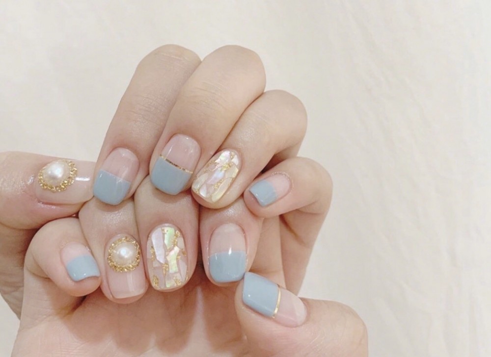 好好迎接夏天～8款溫柔清新夏日風美甲 讓你氣質感提升！3