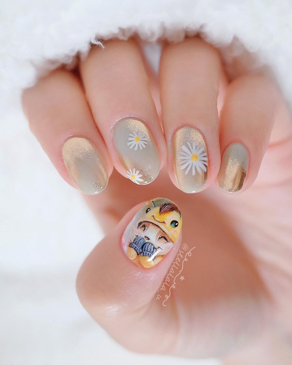 韓式手繪風美甲3