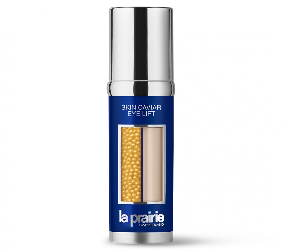 Skin Caviar Eye Lift魚子精華眼部提升緊緻液包括魚子精純精華(Caviar Premier)及 La Prairie獨家專利成分活細胞複合物運用尖端生物科技為細胞傾注新生能量