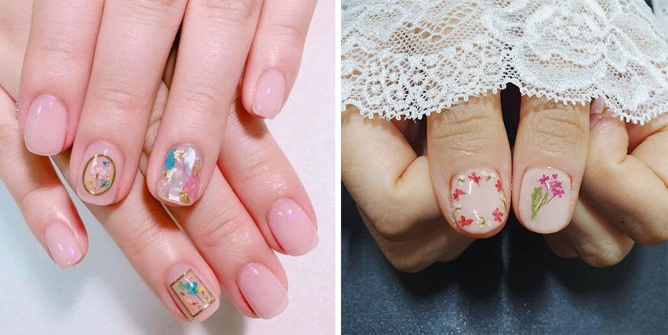 以乾花碎片拼湊出一朵朵如真的花朵