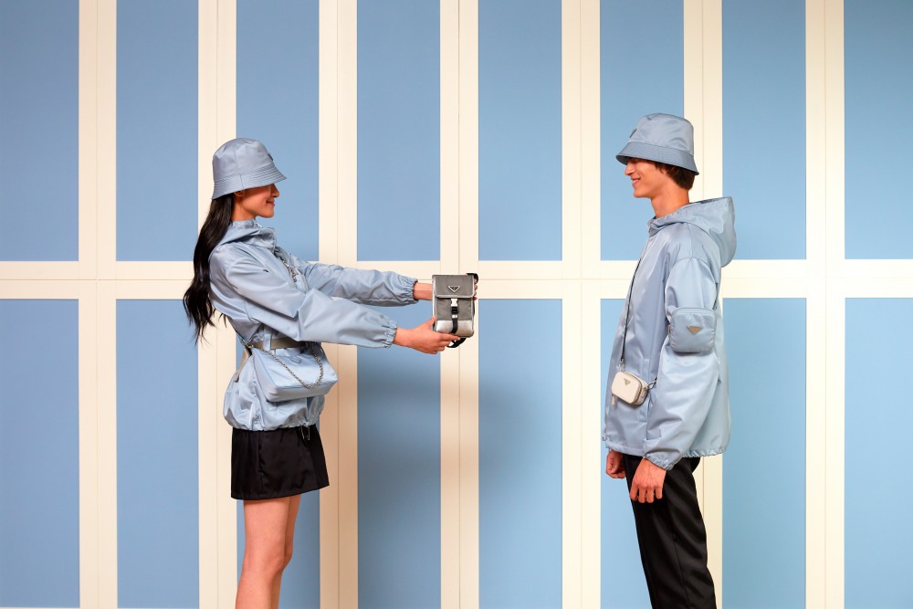 時尚不分男女 Prada小清新粉色情侶裝003