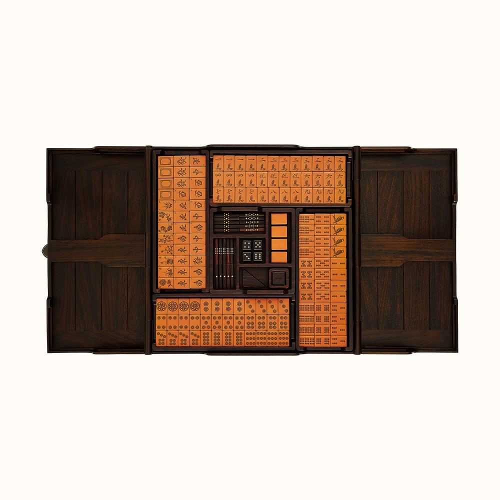 Hermès最奢華的真皮麻雀套裝  最安靜的時尚雀局