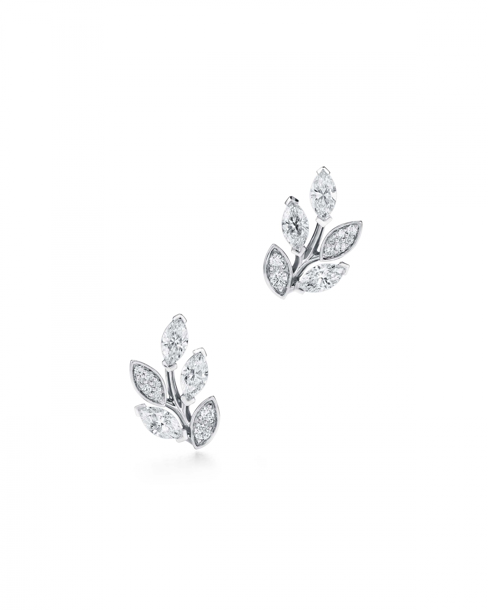 4. Tiffany Victoria® diamond vine climber earrings in platinum with diamonds_HKD 93,000