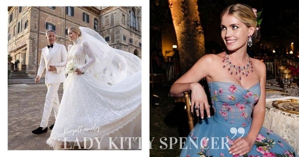 戴妃最美姪女Lady Kitty Spencer完婚：身穿Dolce & Gabbana高訂系列婚紗 在浪漫優雅的氛圍中出嫁