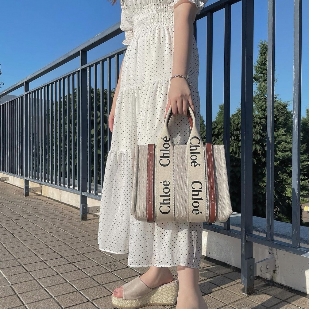 隨性低調帆布Logo Tote Bag