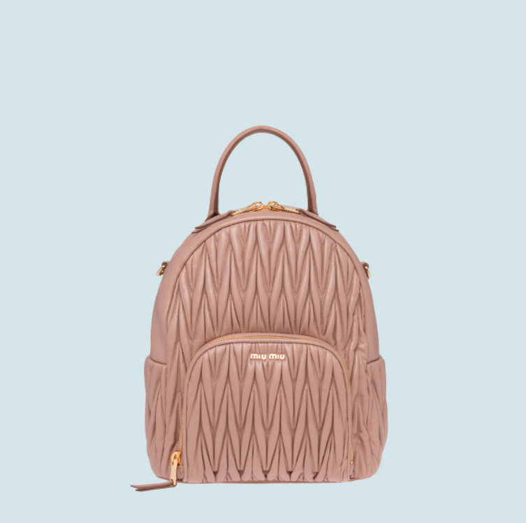 MIU MIU MATELASSÉ NAPPA LEATHER BACKPACK