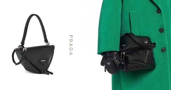 熱騰騰的三角造型立體手袋：藏於Prada 2021秋冬的清單裡，俐落時髦的細節讓它更受歡迎！