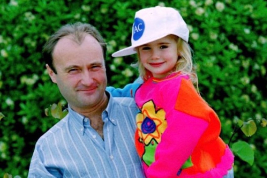 Lily Collins與父親Phil Collins