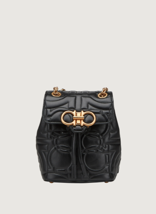 SALVATORE FERRAGAMO QUILTED GANCINI BACKPACK (S)