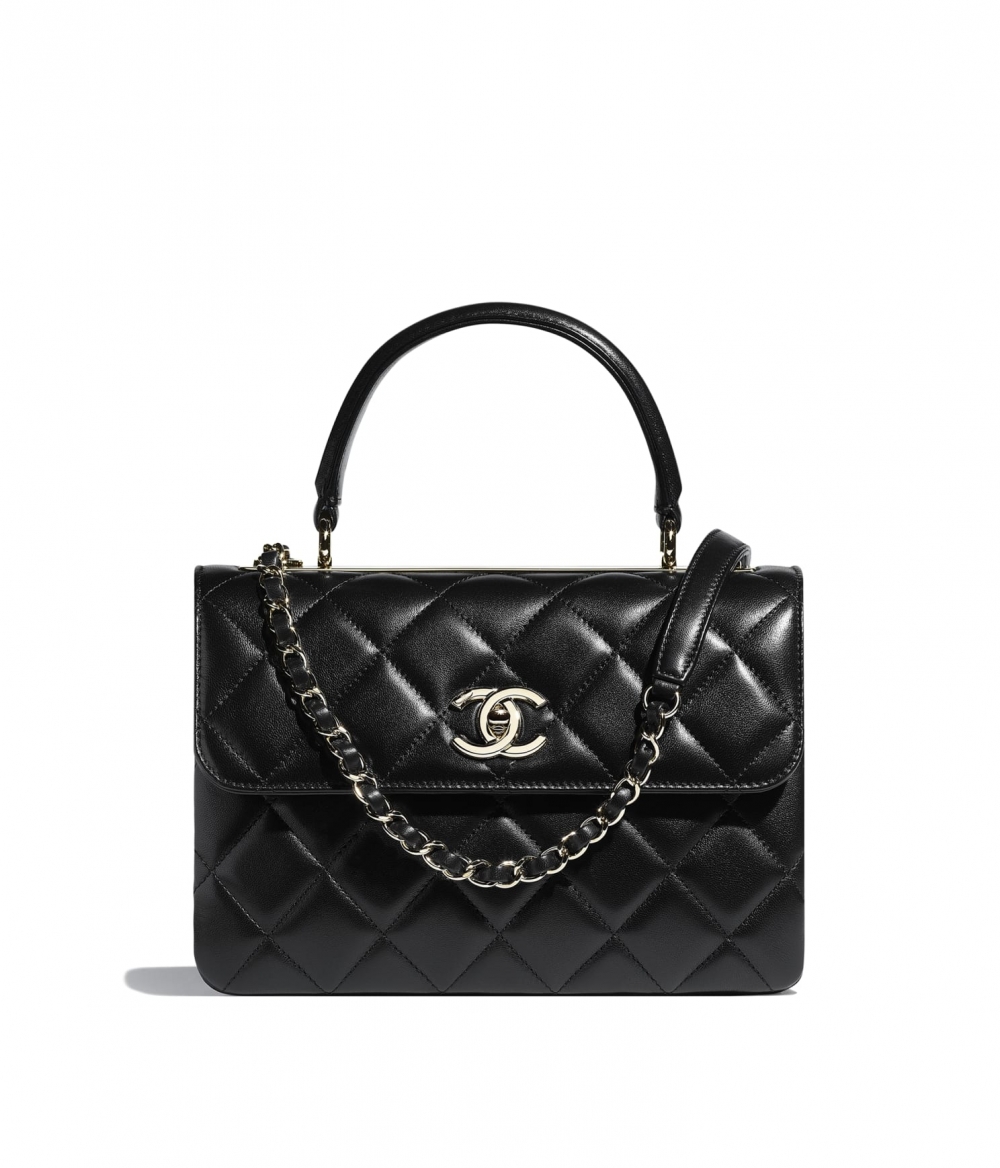CHANEL FLAP BAG WITH TOP HANDLE