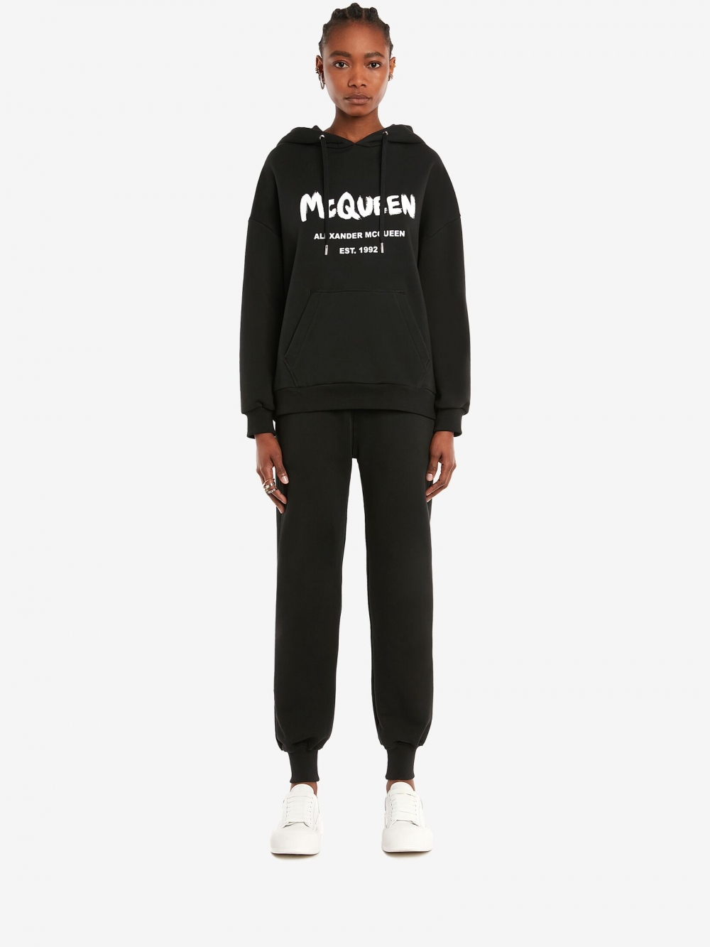 Alexander McQueen McQueen Graffiti Hooded Sweatshirt