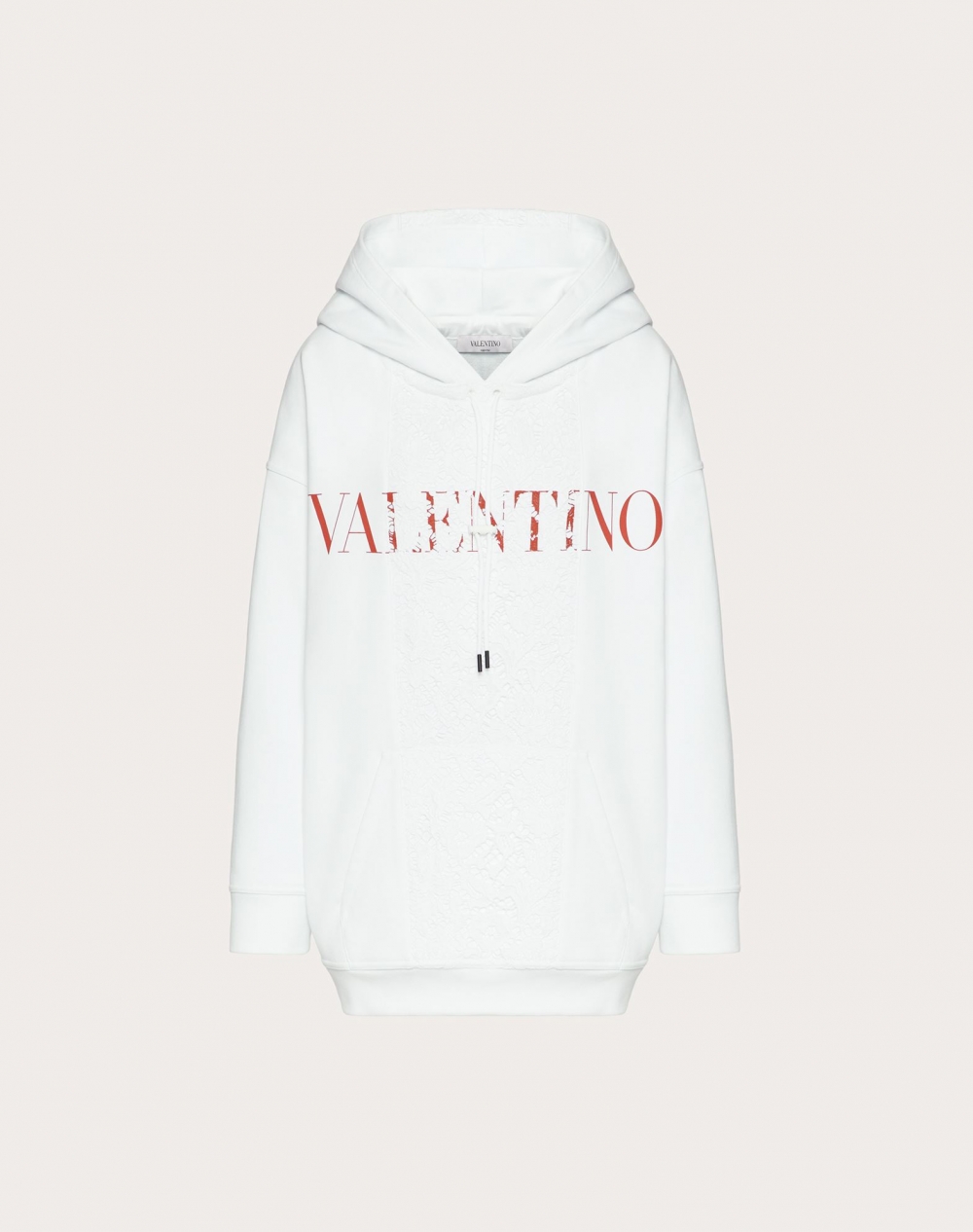 Valentino Jersey And Heavy Lace Sweatshirt