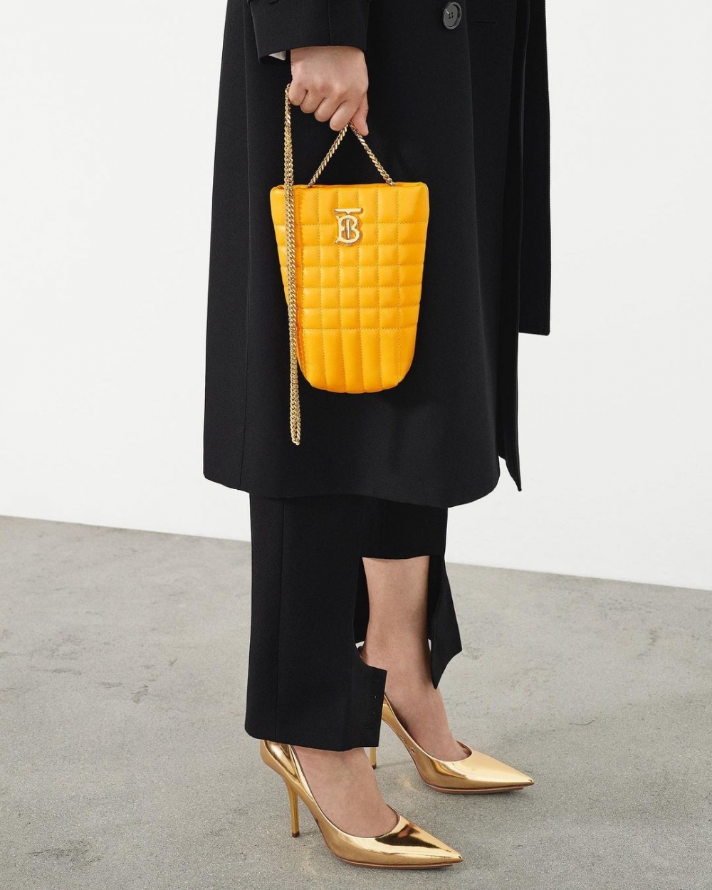 Burberry Micro Quilted Lambskin Lola Bucket Bag