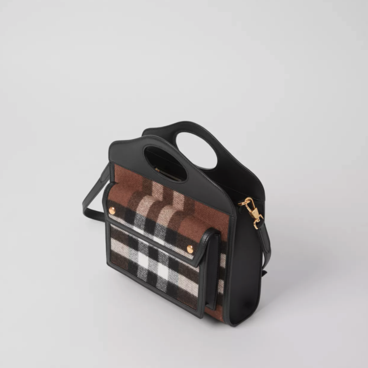 Burberry另一個大熱款式Pocket Bag也跟上「格紋」風潮