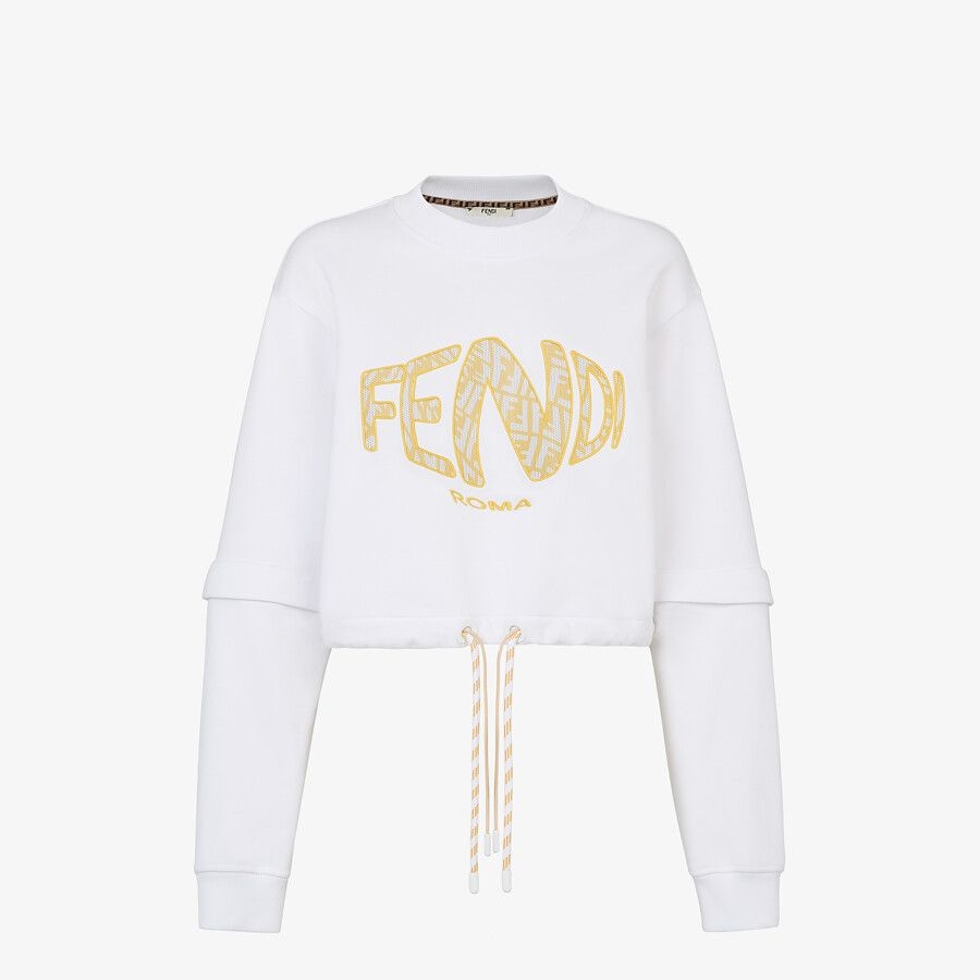 FENDI Sweatshirt White Jersey Sweatshirt