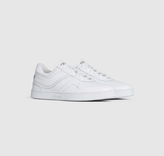 CELINE High Sneaker以白色鞋身綴有大大的品牌Logo