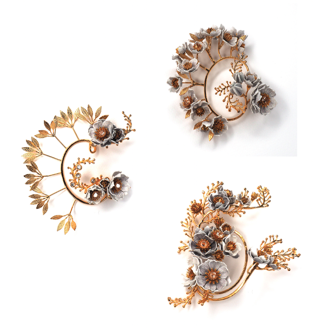 以靜謐又具生機的花朵作為飾品靈感
