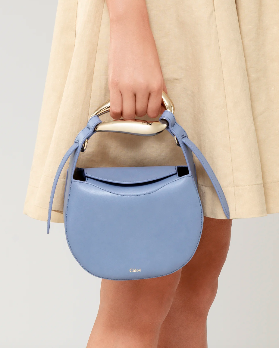 Chloé水藍色手提包,設計非常可愛