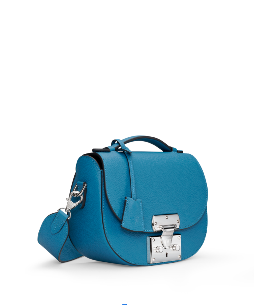 高端品牌Moynat的藍色半月包