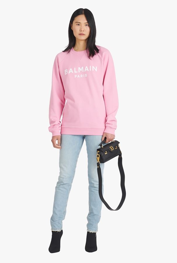 Balmain Pink Cotton Sweatshirt