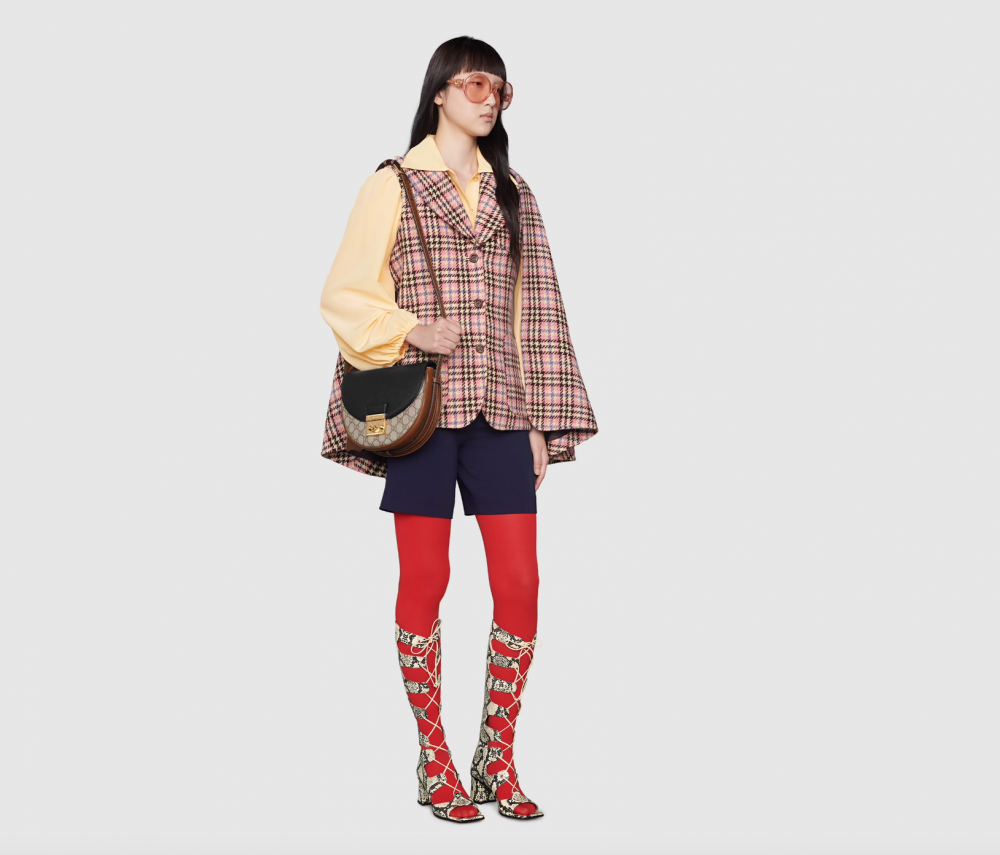 2021秋冬Gucci最新焦糖色半月包