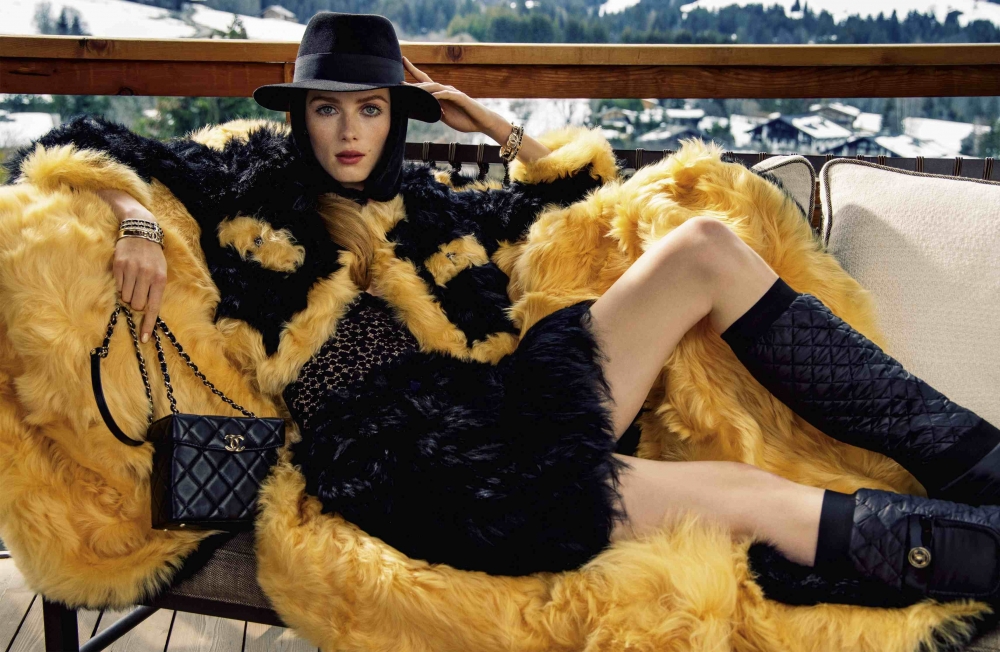 模特兒Mica Argañaraz、Louise de Chevigny、 Vivienne Rohner與Rianne van Rompaey穿上秋冬系列。