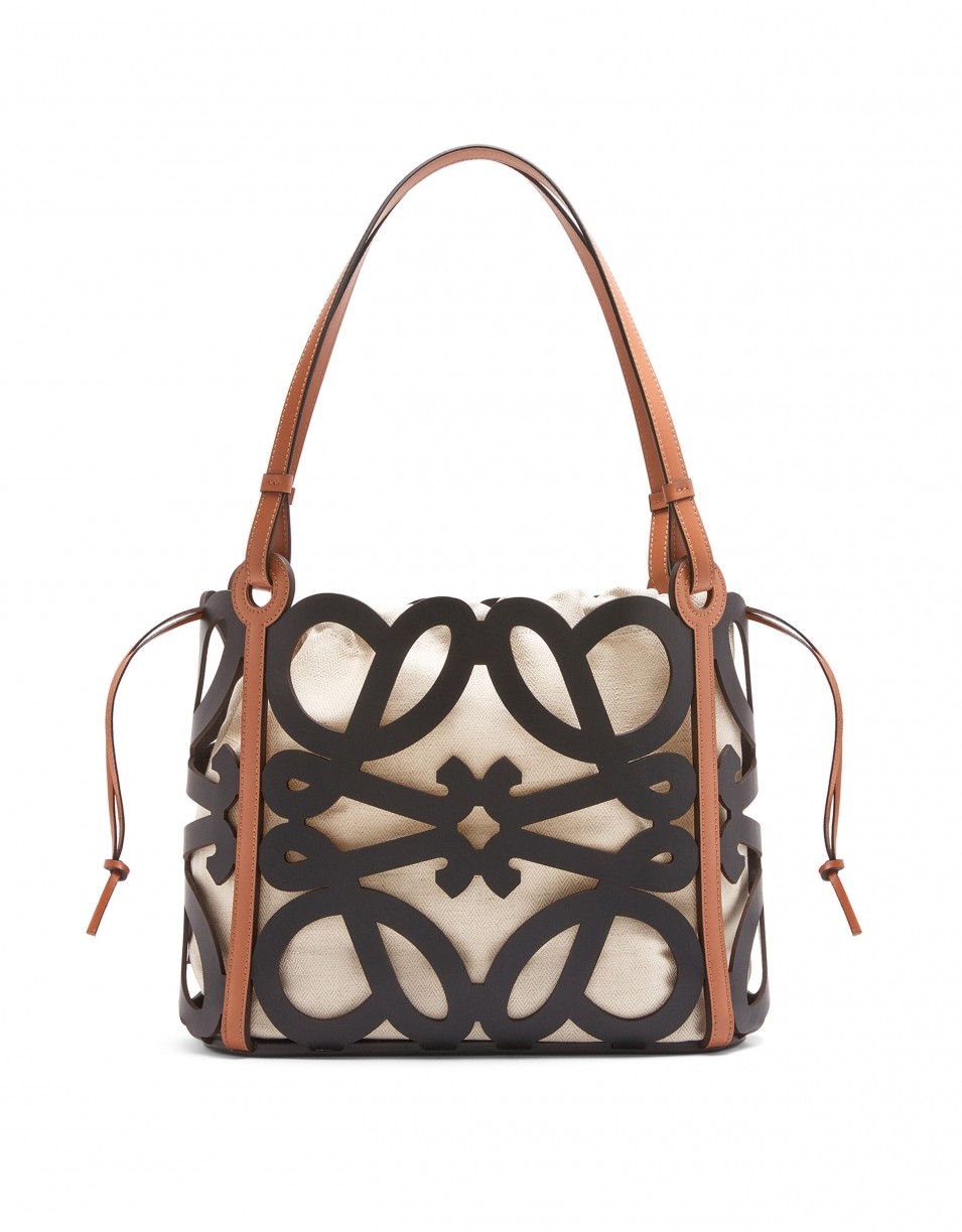 LOEWE Small Anagram Cut-Out Tote絕美小牛皮鏤空手提袋小尺寸