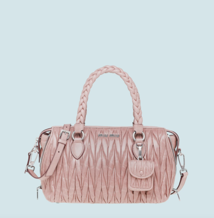 Miu Miu Shine Matelassé Leather Handbag