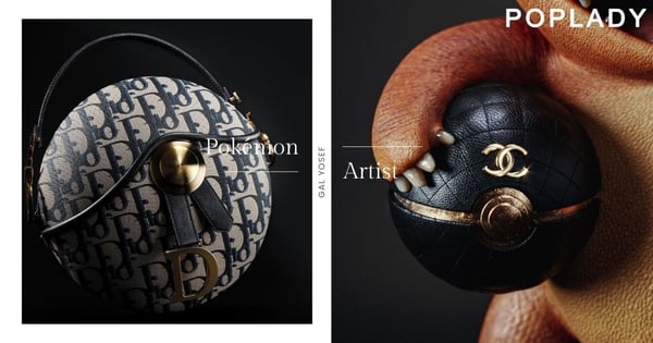 Dior、CHANEL版本的精靈球太可愛！人氣以色列3D藝術家Gal Yosef ，這次創作對象是經典馬鞍包