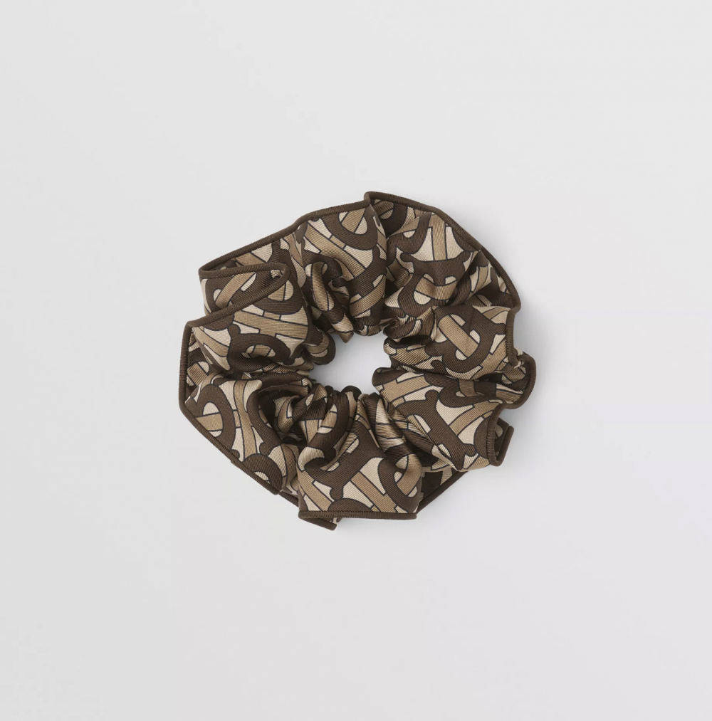 Burberry Monogram Print Silk Twill Scrunchies