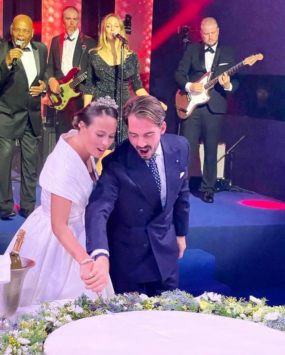 在婚禮的現場氣氛非常的好,很歡樂