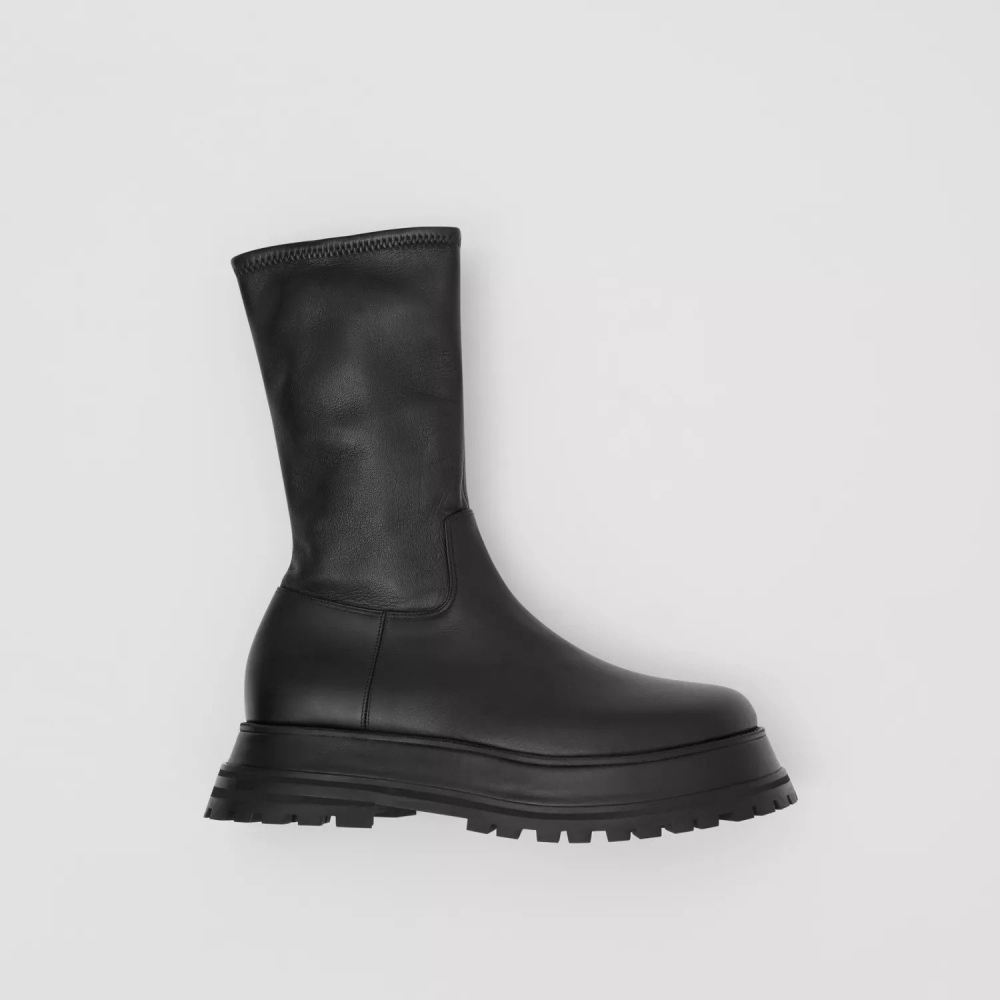 Burberry Leather and Lambskin Boots