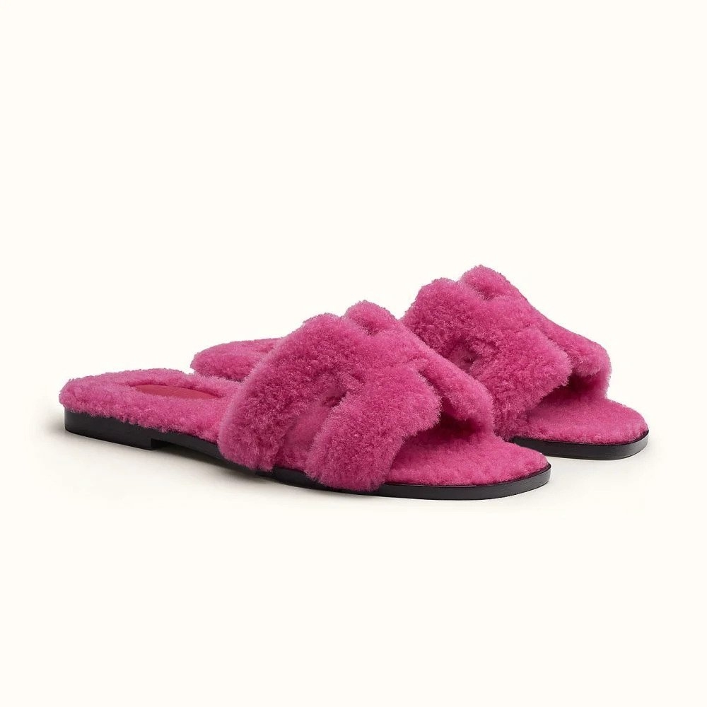 Hermès Teddy bear Slipper