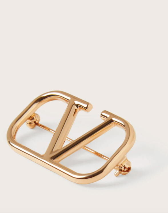 VALENTINO Vlogo Signature Metal Brooch