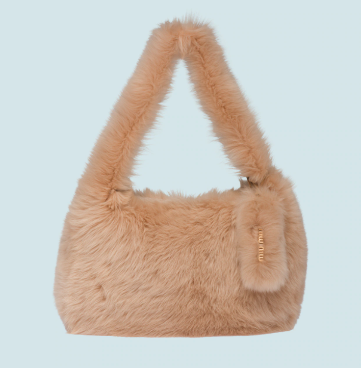 MIU MIU Shearling Shoulder Bag