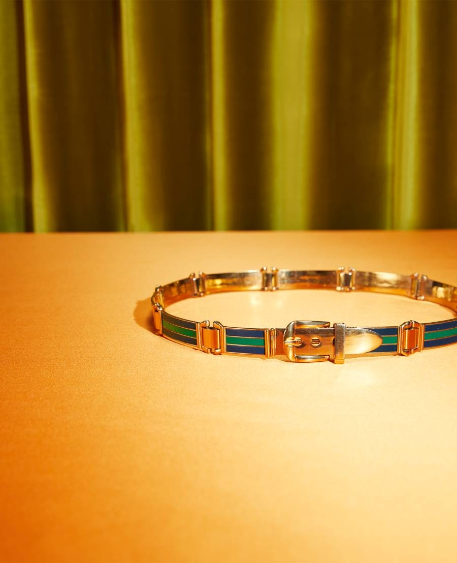款Vintage Enameled Metal Belt, 1970s,絕美的設計讓人讚嘆。
