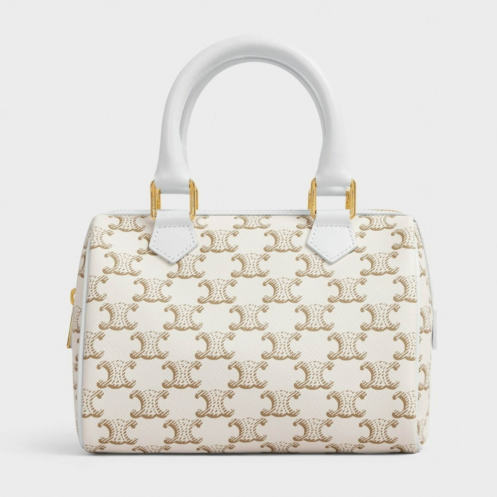 冬日優雅白色調性:CELINE Boston Bag