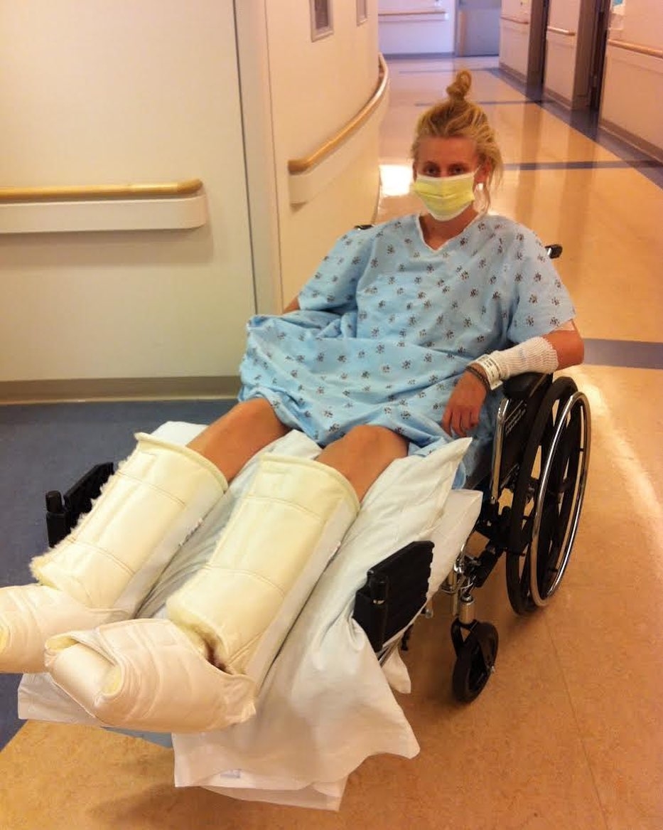 那時的她坐在輪椅上長達8個月,被迫放棄所有熱愛的事。