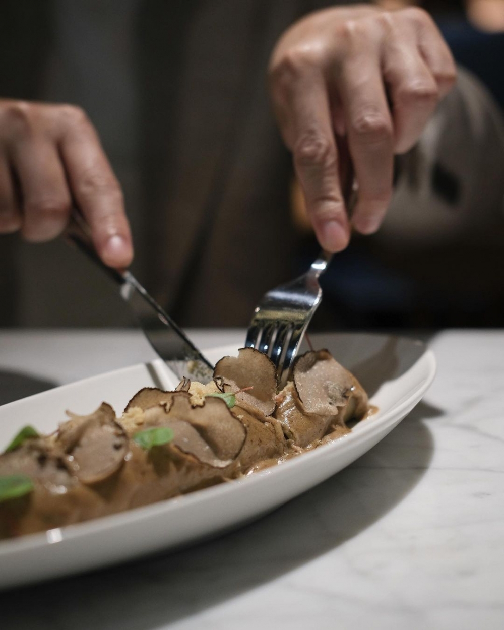 CHEF'S CANELÓN,松露肉餡義大利麵捲。