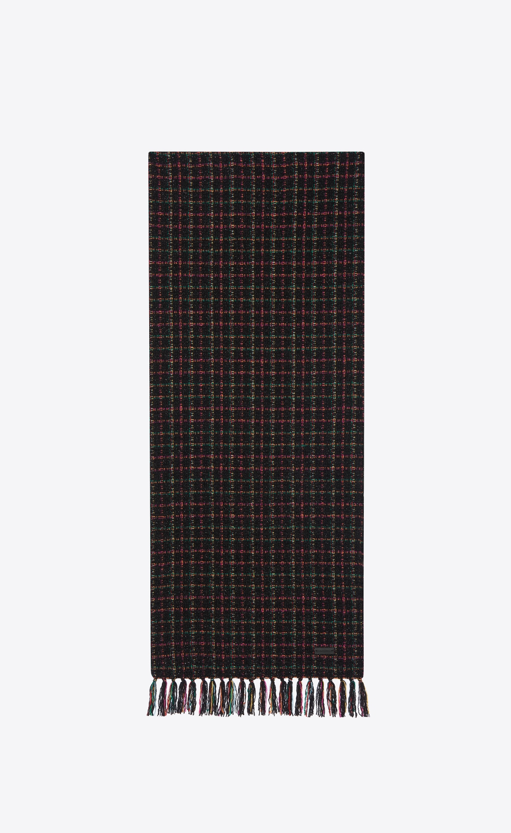 Saint Laurent Lamé Stripe Scarf,舒適羊絨呈現絕美奢華。