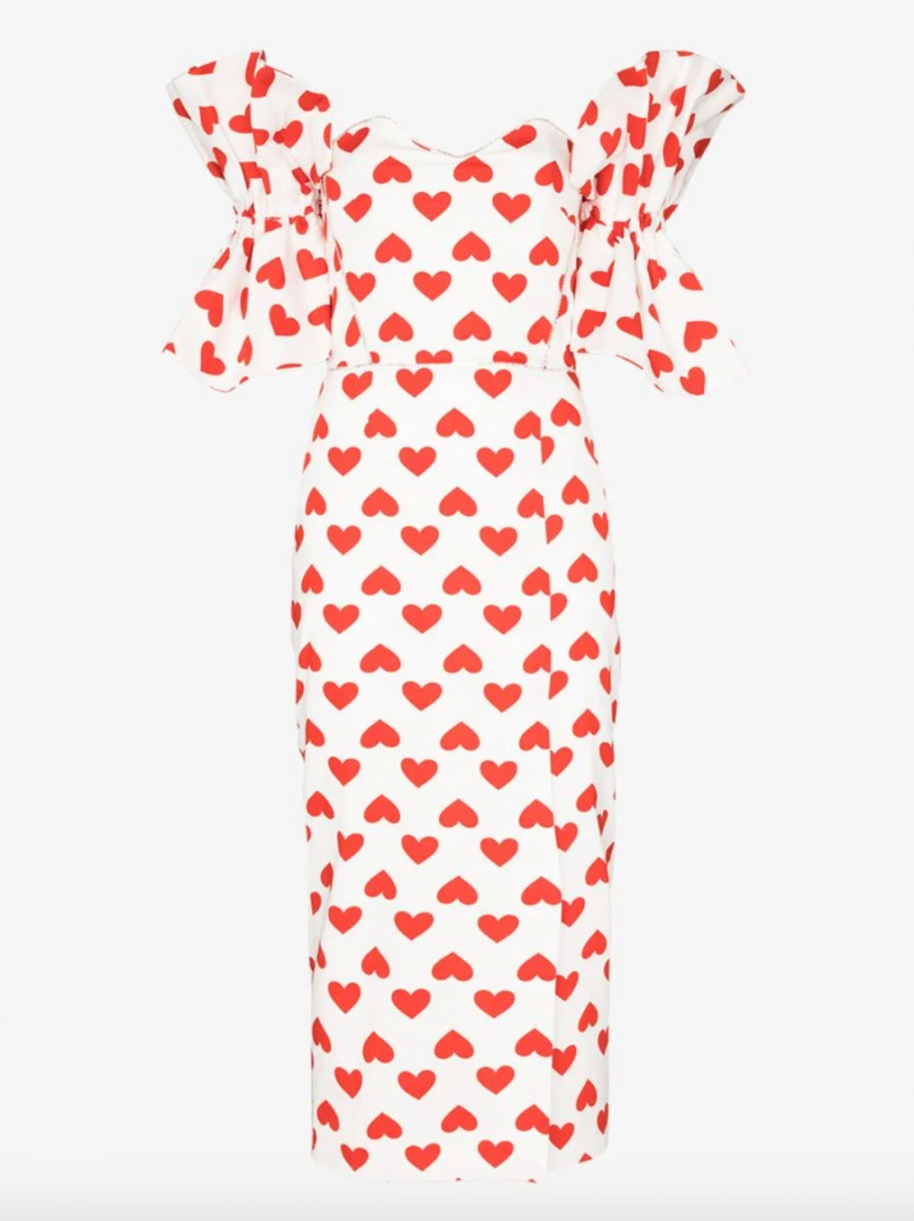 Anouki Sophia Heart Print Midi Dress浪漫又復古。